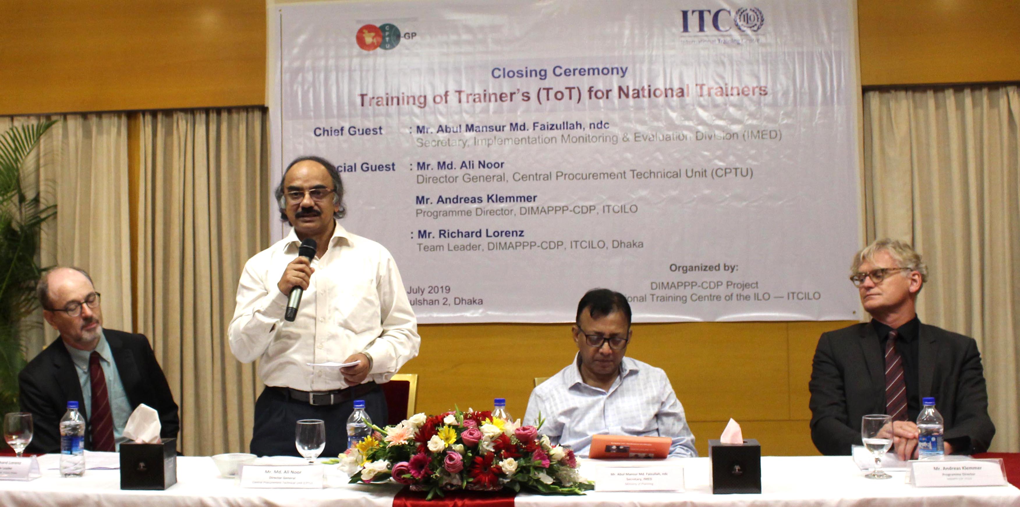 Closing Ceremony Training of Trainers course for the National Procurement Trainers-Closing Ceremony Training of Trainers course for the National Procurement Trainers
